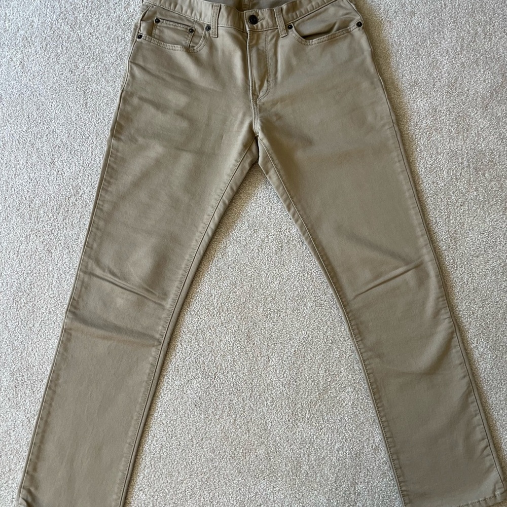 Banana Republic Travel Pants Slim Fit Beige Khaki 31 x 32